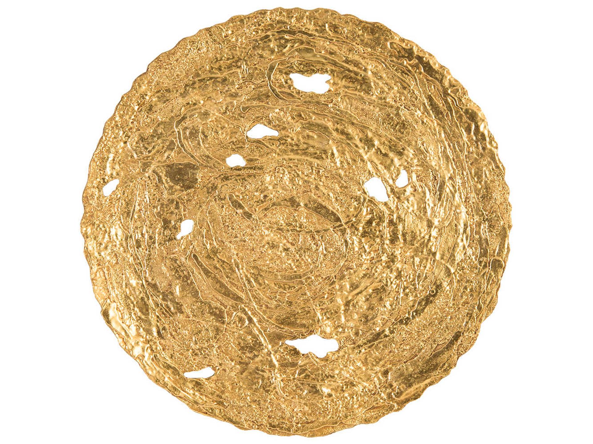 Molten Wall Disc Large Gold Leaf