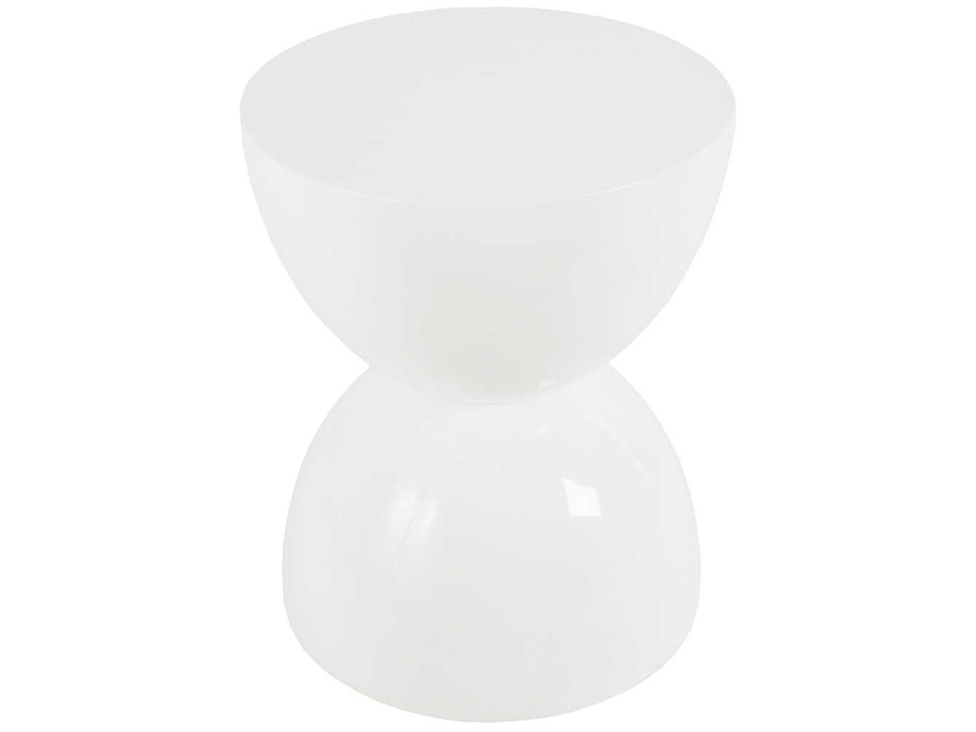 Outdoor Gel Coat White Accent Stool