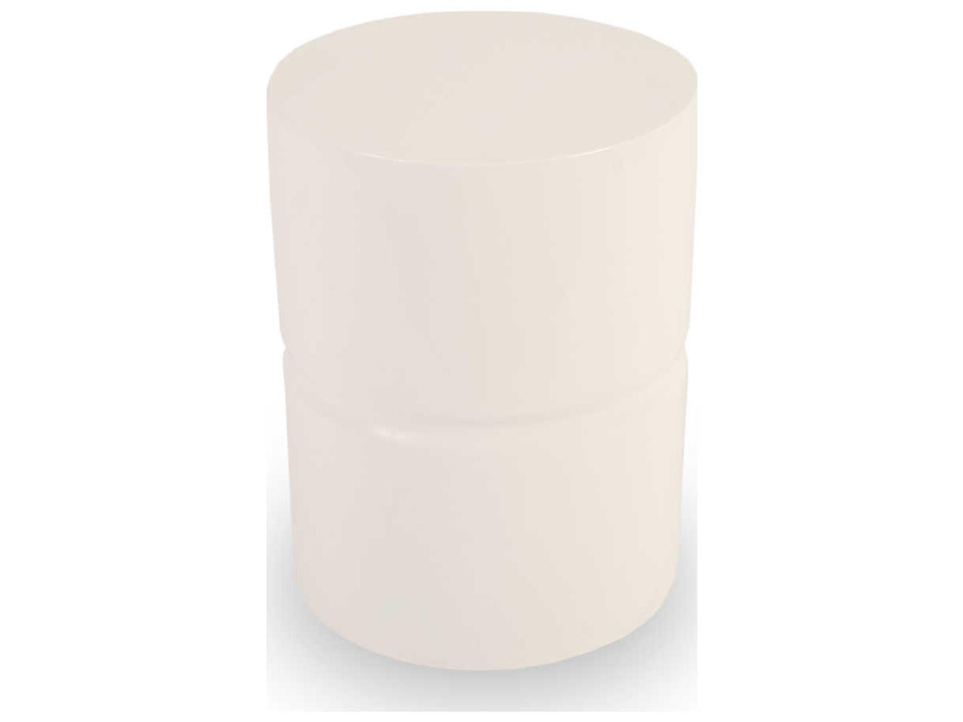 Outdoor Gel Coat White Accent Stool