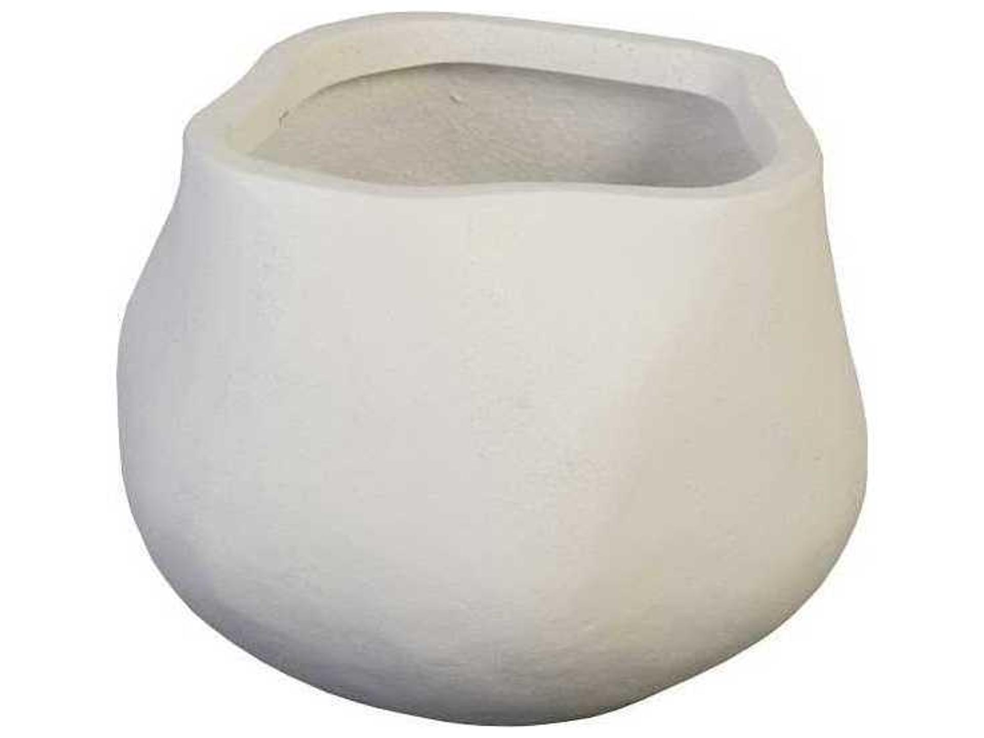 White 11" High Planter