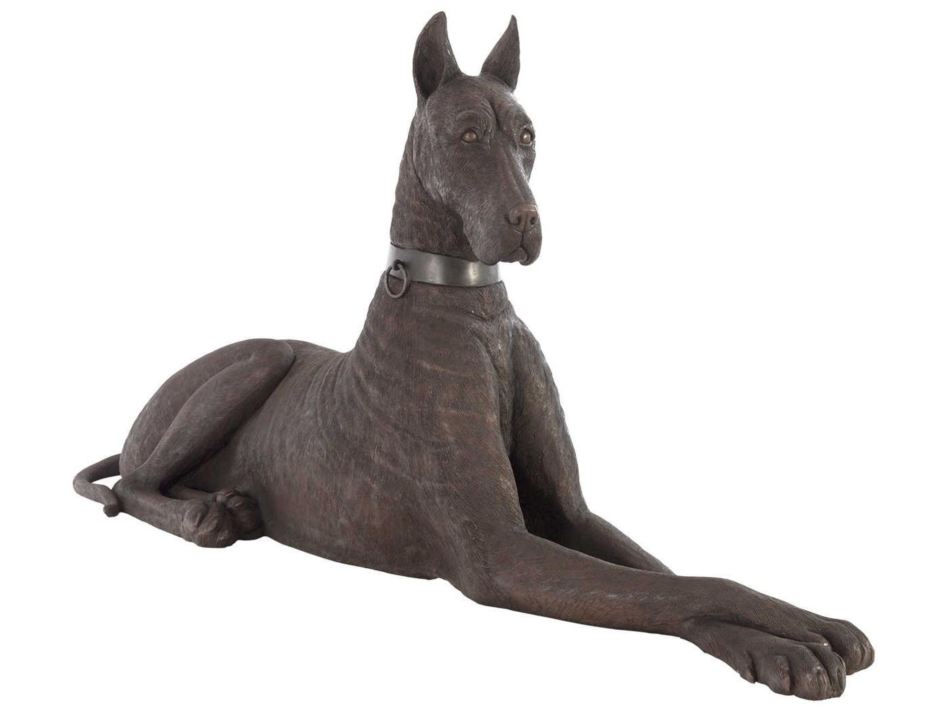 Animals Great Dane Sculpture Bronze Left Facing