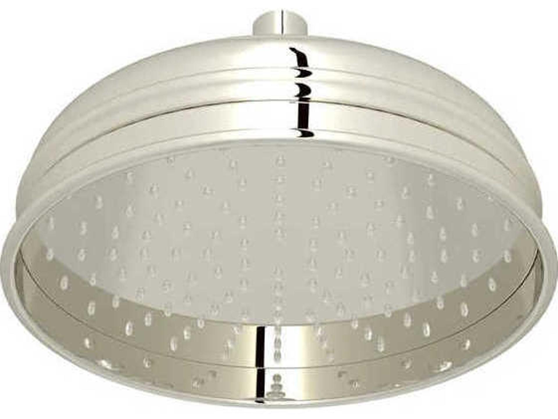 Bordano 8-Inch Single Function Rain Showerhead in Polished Nickel