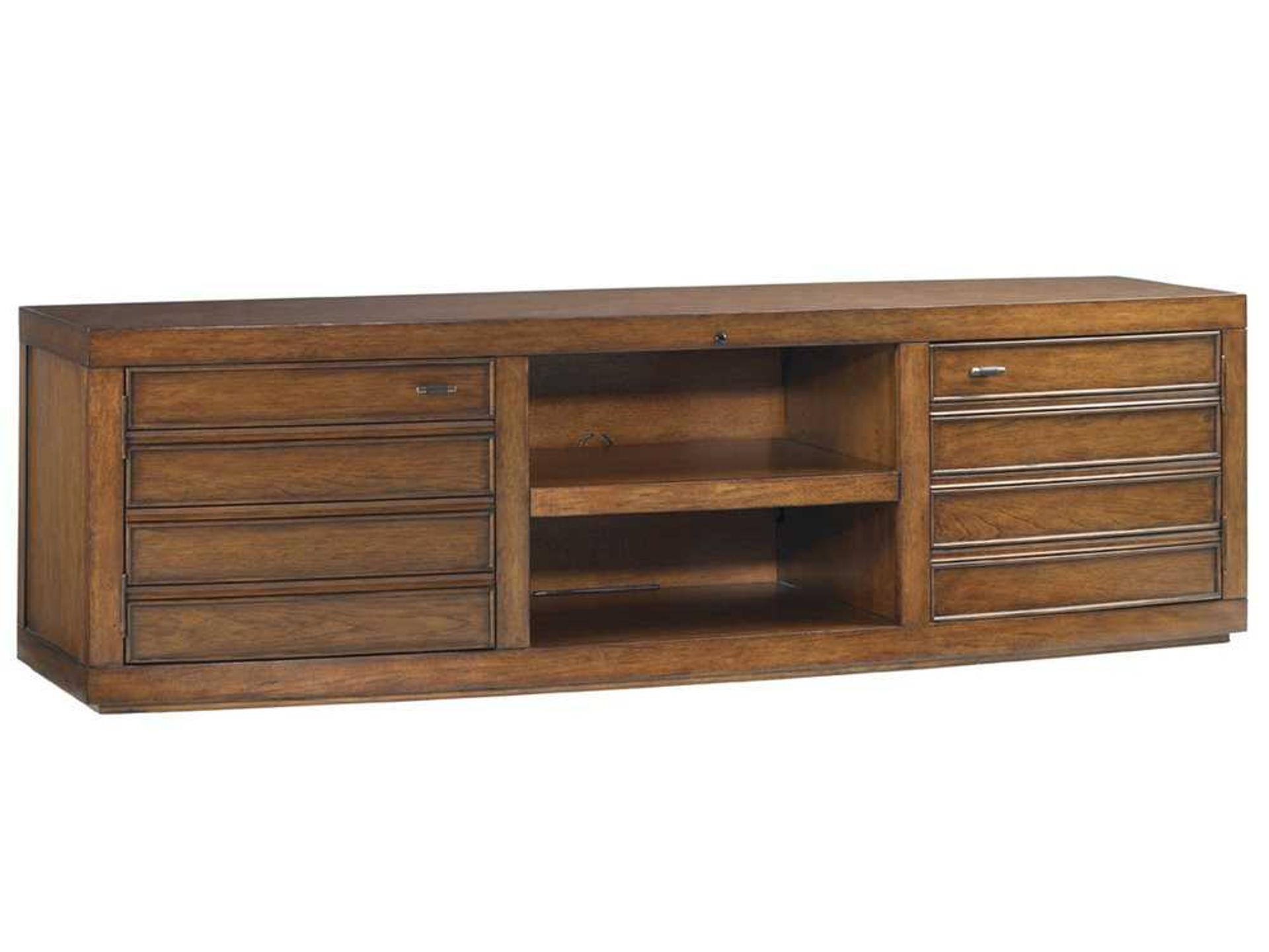 Longboat Key 78-Inch Spinnaker Point Media Console in Sundrenched Sienna