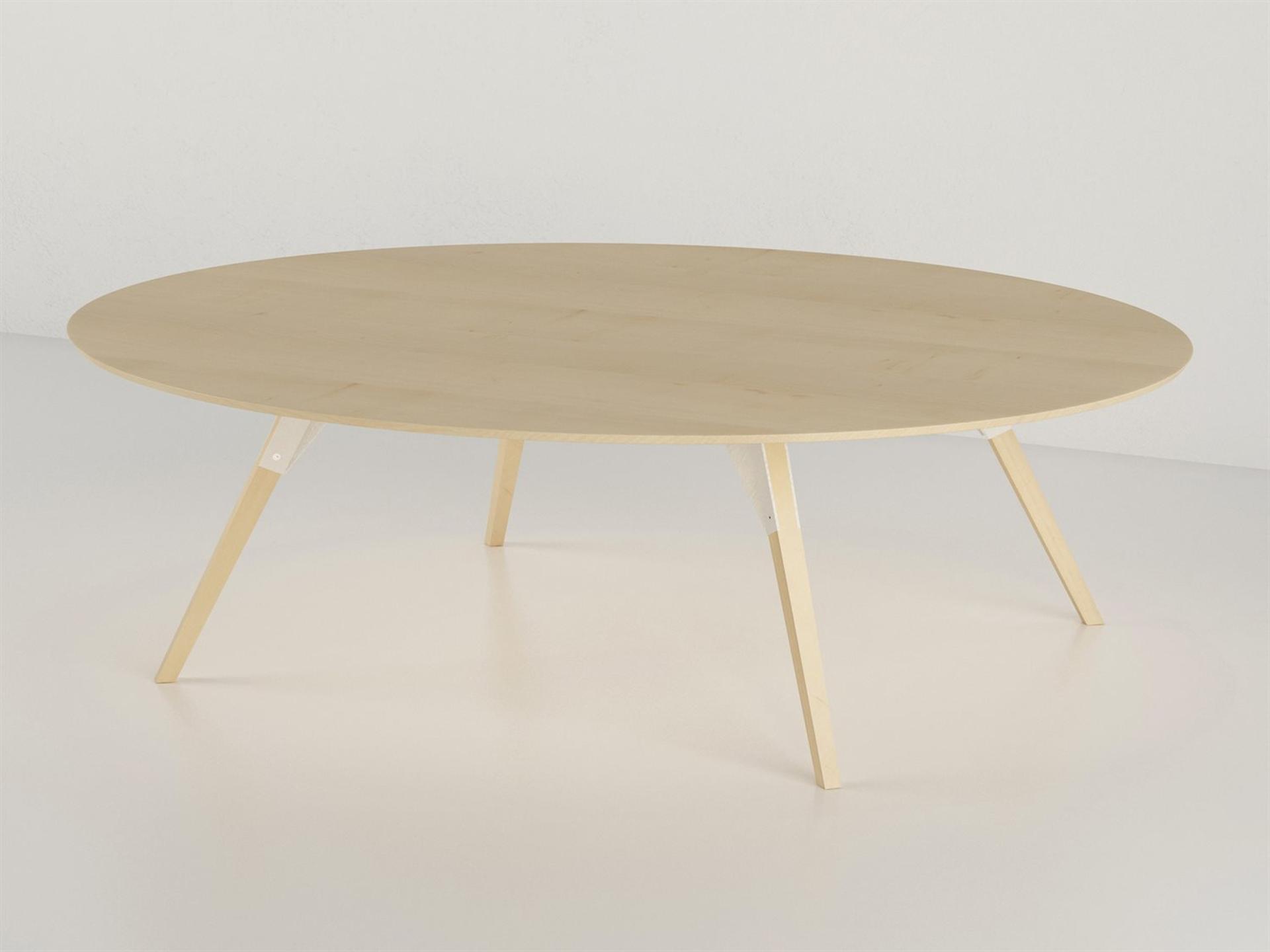 Clarke Collection Oval Wood White Coffee Table