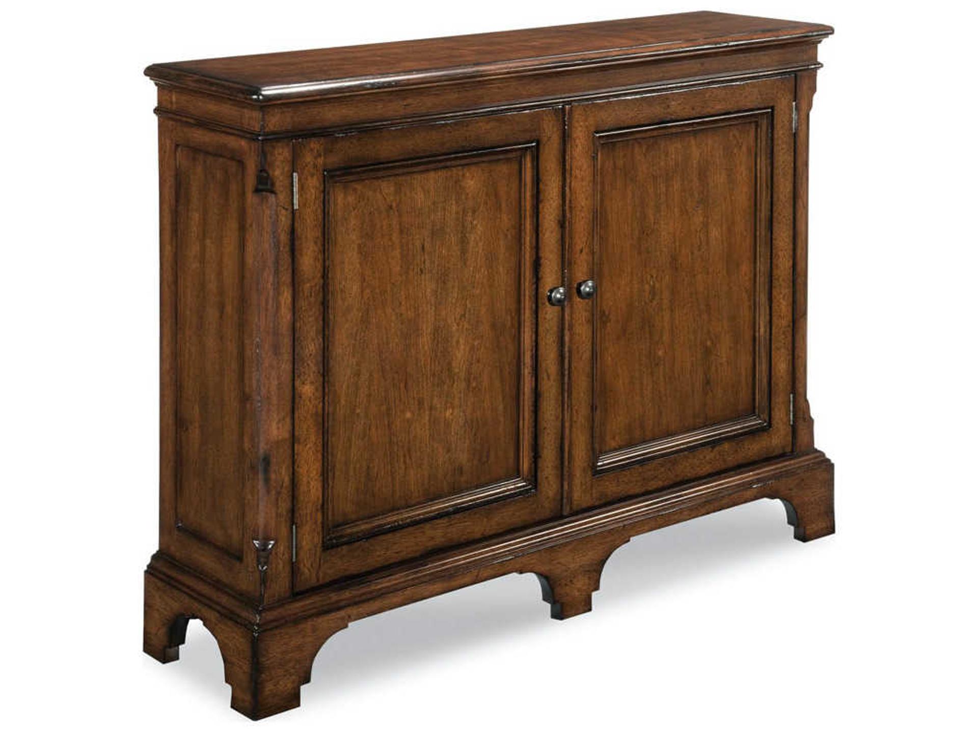 Furniture Anna Cabinet Bordeaux Finish with Brass Hardware