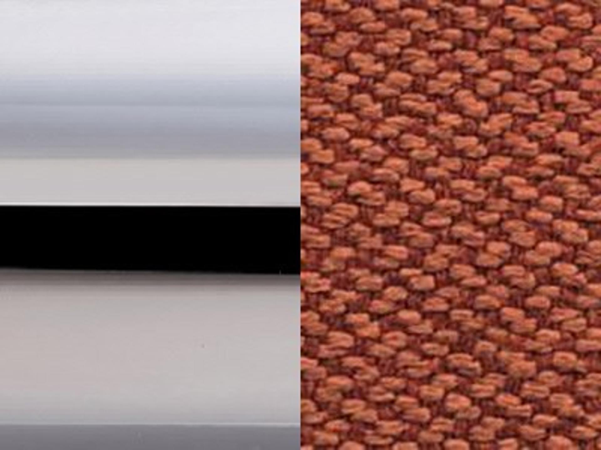 Finish: Chromed Metal / Saffron Yellow Cross-weave Upholstery