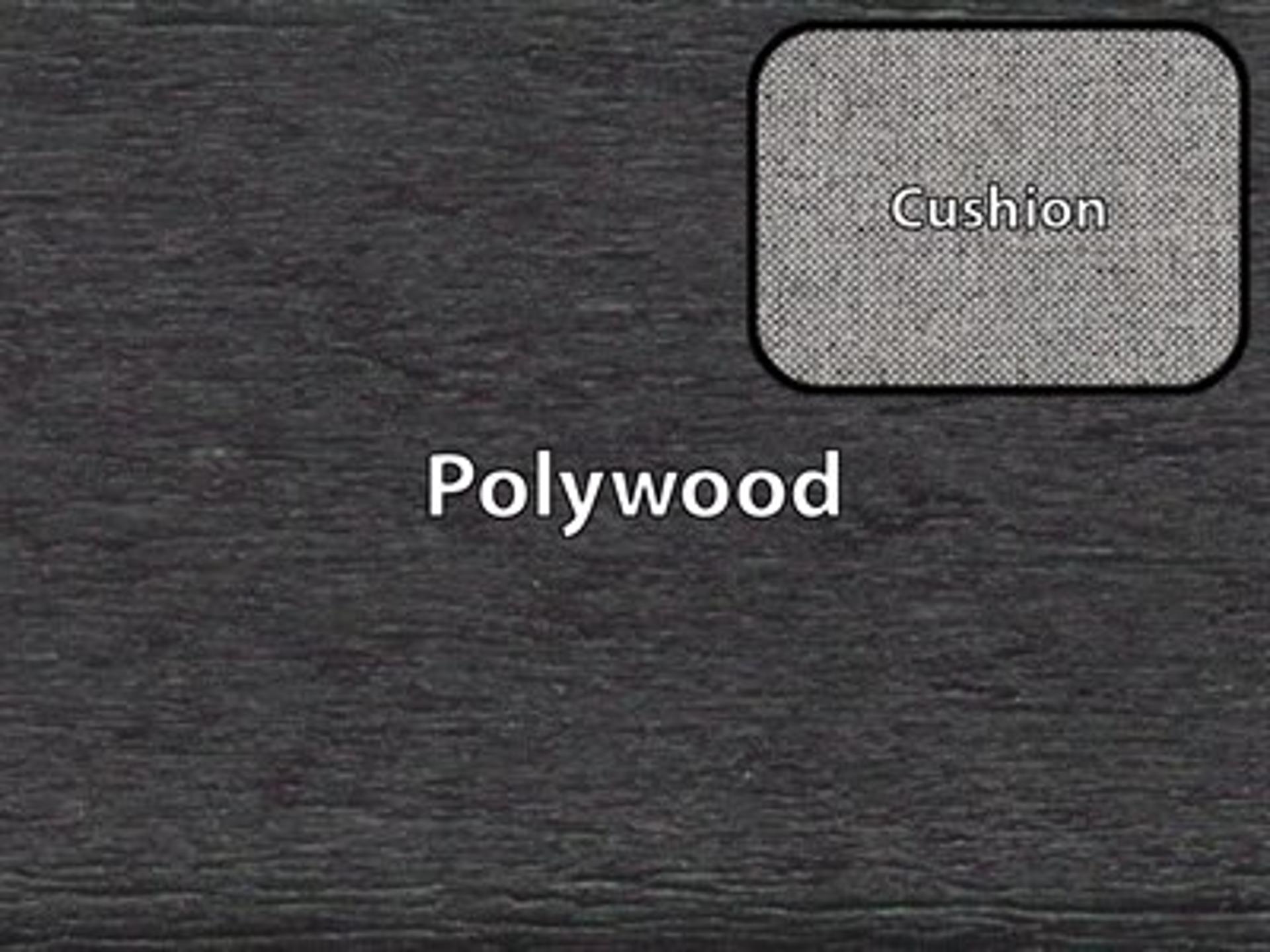 Polywood Finish / Cushion Color: Black Polywood / Grey Mist Cushion