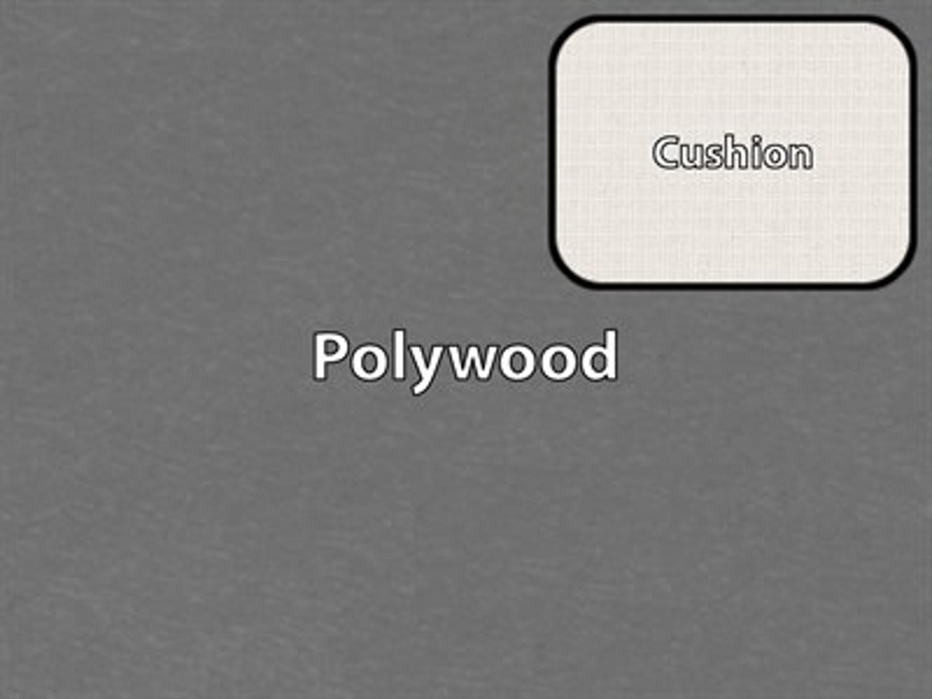 Polywood Finish / Cushion Color: Slate Grey Polywood / Natural Linen Cushion