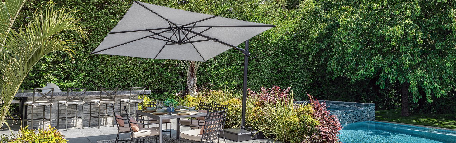 edington patio umbrella base in antique bronze Bond 18kg Veranda Umbrella Base