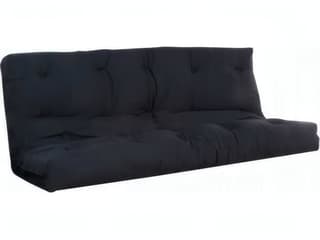 Nabila Full Futon Mattress in Black Poplin Fabric