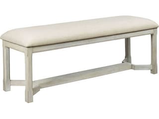 American Drew Litchfield Clayton Sun Washed Beige Upholstered Accent Bench
