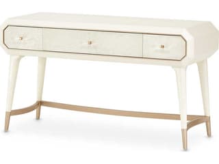 Michael Amini La Rachelle Champagne Birch Wood Vanity Table