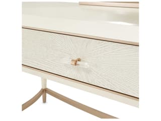 Michael Amini La Rachelle Champagne Birch Wood Vanity Table