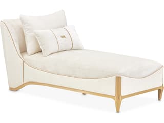 Michael Amini La Terrazza Starlight Light Champagne Upholstered Chaise