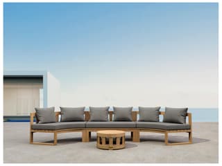 Anderson Teak Circular Modular Deep Seating Teak Patio Lounge Set