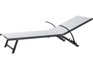 Alfresco Home Oceanview Soho Black Aluminum Patio Chaise Lounge
