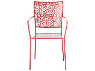 Alfresco Home Martini Cherry Pie Wrought Iron Patio Dining Chair