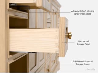 Ancerre Designs Audrey Oak 66" Vanity