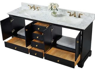 Ancerre Designs Audrey Black Onyx 72" Vanity