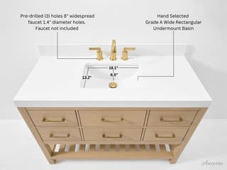 Ancerre Designs Elizabeth Oak 48" Vanity