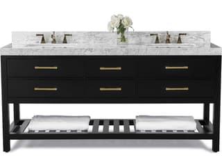 Ancerre Designs Elizabeth Black Onyx 72" Vanity