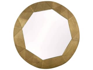 Arteriors Home Antique Brass Plain Wall Mirror Round
