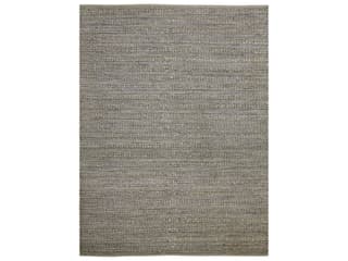 Naturals Hand-Woven Striped Jute and Cotton Area Rug in Dark Gray