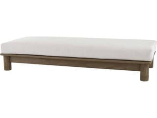 Arteriors Outdoor Caldwell Shale Weathered Teak Cushion Ottoman