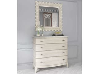 A.R.T. Furniture Starlite Silver Rubberwood Accent Chest with Wall Mirror