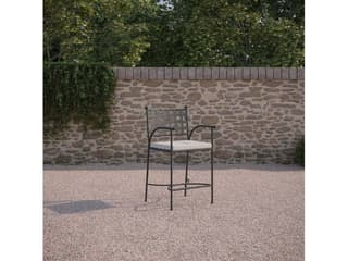 Azzurro Living Athens Wrought Iron Metal Counter Stool