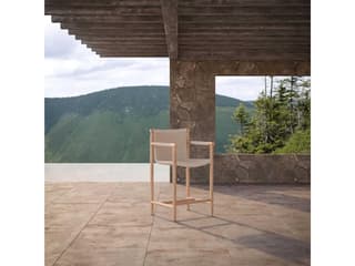 Azzurro Living Boca Natural Teak Rope Counter Stool