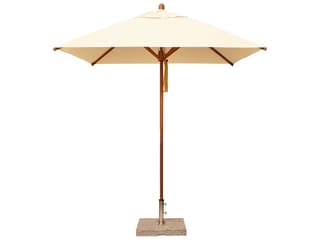 Bambrella Levante Wood 8.5 Foot Square Pulley Lift Patio Umbrella