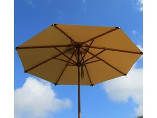 Bambrella Levante 10 Foot Round Bamboo Pulley Lift Outdoor Umbrella | PatioLiving Bambrella Levante 10 Foot Round Bamboo Pulley Lift Outdoor Umbrella | PatioLiving