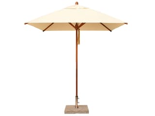 Bambrella Levante Wood 11 Foot Square Pulley Lift Outdoor Umbrella