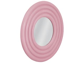 Rigel 48 Inch Round Wall Mirror in Glossy Pink