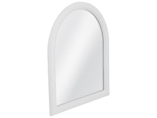 White Vega Arched Wall Mirror in Glossy White Finish