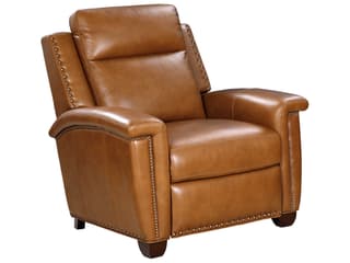 Barcalounger Vintage Briar Elwood Saddle Brown Leather Recliner