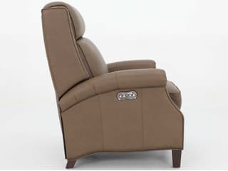 Barcalounger Vintage Barrett Cashmere Taupe Brown Leather Recliner