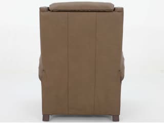 Barcalounger Vintage Barrett Cashmere Taupe Brown Leather Recliner