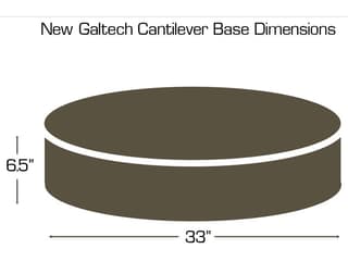 Galtech Quick Ship Cantilever Aluminum 11 Foot Octagon Easy Lift Offset Outdoor Patio Umbrella