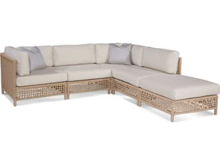 Braxton Culler Outdoor Bayside Natural Ottoman with Cushion