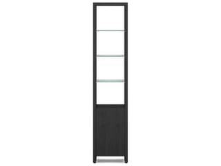 BDI Linea Shelf Charcoal Stained Ash Bookcase