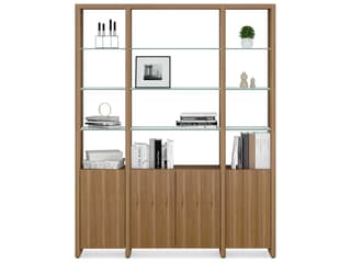 BDI Linea Shelf Natural Walnut Bookcase