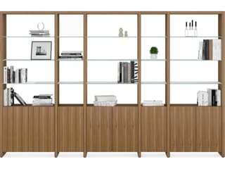 BDI Linea Shelf Natural Walnut Bookcase