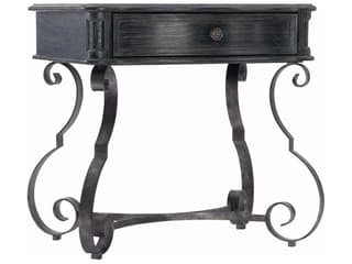 Bernhardt Villa Toscana 1-Drawer Black Solid Wood Nightstand