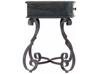 Bernhardt Villa Toscana 1-Drawer Black Solid Wood Nightstand