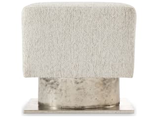 Bernhardt Prado Bright Graphite White Upholstered Accent Stool