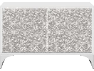 Bernhardt Stratum Fossil Polished Nickel White Accent Chest