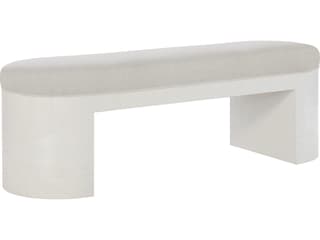 Axiom Linear White Upholstered Accent Bench