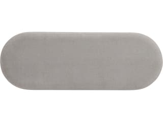 Bernhardt Linea Textured Graphite Metal Gray Upholstered Accent Bench